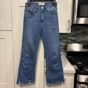 Just Black Denim Cropped Flare Jeans